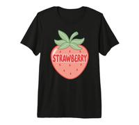Cute Strawberry Girl Just a Girl Who Loves Strawberries Camiseta Premium