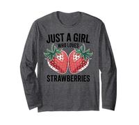 Cute Strawberry Girl Just a Girl Who Loves Strawberries Manga Larga