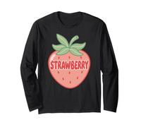 Cute Strawberry Girl Just a Girl Who Loves Strawberries Manga Larga