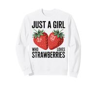 Cute Strawberry Girl Just a Girl Who Loves Strawberries Sudadera