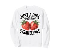 Cute Strawberry Girl Just a Girl Who Loves Strawberries Sudadera