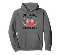 Cute Strawberry Girl Just a Girl Who Loves Strawberries Sudadera con Capucha