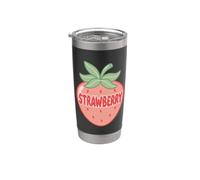 Cute Strawberry Girl Just a Girl Who Loves Strawberries Vaso térmico de acero inoxidable de doble pared