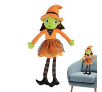 Cute Stuffed Presents - Soft Plush Witch Doll Halloween Decoration, Adorable Decorative Plush Figure for Spooky Home Display, Indoor Table Decor, Trick or Treat Prop