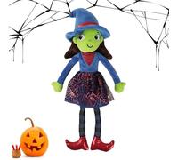 Cute Stuffed Presents - Soft Plush Witch Doll Halloween Decoration, Adorable Decorative Plush Figure for Spooky Home Display, Indoor Table Decor, Trick or Treat Prop