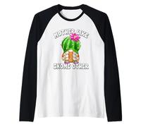 Cute Succulent Mom GNOME Graphic For Women and Cactus Lover Camiseta Manga Raglan