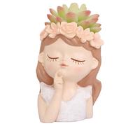 Cute Succulent Plant Pot with Drainage Hole Girl Face Planter Pot Big