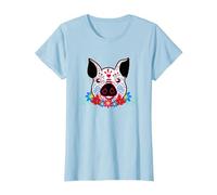 Cute Sugar Skull Pig Dead Skeleton México Day Muerte Party Camiseta, Mujer, Azul Bebé, 3XL