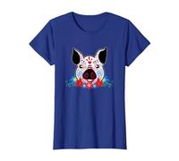 Cute Sugar Skull Pig Dead Skeleton México Day Muerte Party Camiseta, Mujer, Azul Real, XXL