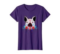 Cute Sugar Skull Pig Dead Skeleton México Day Muerte Party Camiseta, Mujer, Morado, 3XL