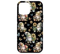 Cute Summer Gnome Patterns With Butterfly For Sunflower Mom Carcasa para iPhone 12 Pro Max
