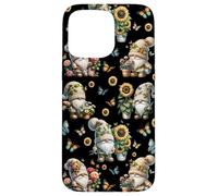 Cute Summer Gnome Patterns With Butterfly For Sunflower Mom Carcasa para iPhone 15 Pro Max