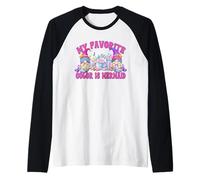 Cute Summer Latte GNOME Graphic My Favorite Color Is Mermaid Camiseta Manga Raglan