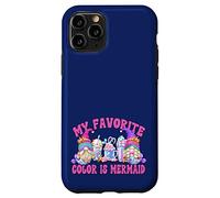 Cute Summer Latte GNOME Graphic My Favorite Color Is Mermaid Carcasa para iPhone 11 Pro
