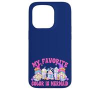 Cute Summer Latte GNOME Graphic My Favorite Color Is Mermaid Carcasa para iPhone 15 Pro