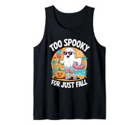 Cute Summerween Ghost Funny Beach Halloween Camiseta sin Mangas