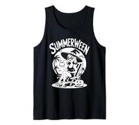 Cute Summerween Ghost Funny Beach Halloween Camiseta sin Mangas