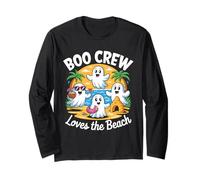Cute Summerween Ghost Funny Beach Halloween Manga Larga