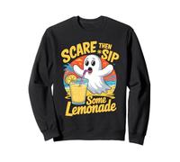 Cute Summerween Ghost Funny Beach Halloween Sudadera
