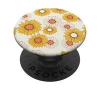 Cute Sunflower Floral Garden Summer Flowers PopSockets PopGrip Adhesivo