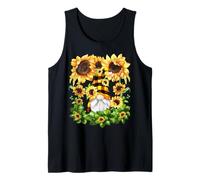 Cute Sunflower GNOME For Funny Gardener and Cute Mom Summer Camiseta sin Mangas