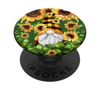 Cute Sunflower GNOME For Funny Gardener and Cute Mom Summer PopSockets PopGrip Adhesivo