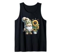 Cute Sunflower Gnome For Gardening Mom And Garden Grandpa Camiseta sin Mangas