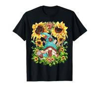 Cute Sunflower GNOME Laundry Basket Graphic For Mom Summer Camiseta