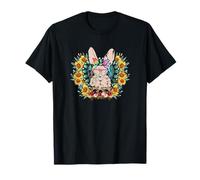 Cute Sunflower Motif For Women - Easter Bunny with Glasses Camiseta