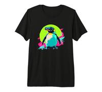Cute Sunglasses Retro Vintage 80s Penguin Lover Camiseta Premium