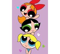 Cute Superhero Girls Notebook for Kids & Teens | Pastel Aesthetic Cartoon Trio Journal with Purple Background, Adorable Character Art, Lined Pages for ... School Notes, Doodling & Creative Journaling