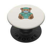Cute Surgical Nurse Teddy Bear Student Operating Room Staff PopSockets PopGrip Adhesivo