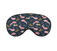 Cute Swimming Axolotl Vector Pattern Sleep Eye Mask Cute Blindfold Eye Covers Eyeshade para Mujeres Hombres Regalos