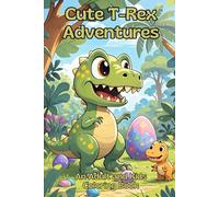 Cute T-Rex Adventures: An Adult and Kids Coloring Book