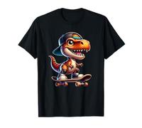 Cute T-Rex Skateboard Baby Dinosaur Cartoon for Kids Camiseta