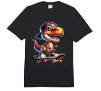 Cute T-Rex Skateboard Baby Dinosaur Cartoon for Kids Comfort Colors Adult Heavyweight T-Shirt