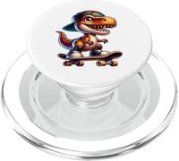 Cute T-Rex Skateboard Baby Dinosaur Cartoon for Kids PopSockets PopGrip para MagSafe