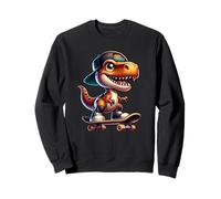 Cute T-Rex Skateboard Baby Dinosaur Cartoon for Kids Sudadera