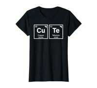 Cute Tabla Periódica Elementos Divertidos Ciencia Química Juego de Palabras Camiseta gráfica económica, Mujer, Negro, L