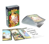 Cute Tarot Cards, Beginners Playing Card, 4.06x2.36 Inches Board Game, Russian Version Standard with Balanced Function, Spiritual Accessory for Friends Gathering, Home Supply for Fate Occult and Party