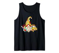 Cute Teacher GNOME with Big Yellow Bus For School Bus Driver Camiseta sin Mangas