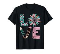 Cute Teacher Sunflower Motif For Women Who Loves Teaching Camiseta