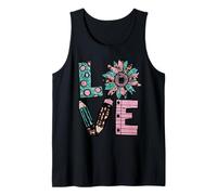 Cute Teacher Sunflower Motif For Women Who Loves Teaching Camiseta sin Mangas