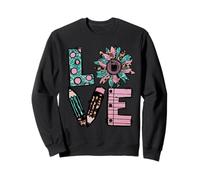 Cute Teacher Sunflower Motif For Women Who Loves Teaching Sudadera