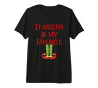 Cute Teaching Is My Favorite Elf Christmas Christmas Teacher Gift Camiseta Premium