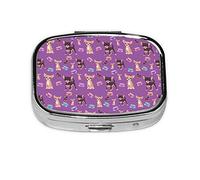 Cute Teacup Chihuahuas, pastillero, pastillero cuadrado para bolsillo o monedero, pastillero pequeño, organizador de pastillas de viaje