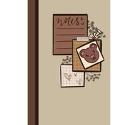 Cute teddy bear composition notebook: Brown pastel notebook - 100 wide ruled lined pages - gift for kids, teens, adults - journal