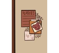 Cute teddy bear composition notebook: Brown pastel notebook - 100 wide ruled lined pages - gift for kids, teens, adults - journal - hard cover glossy finish