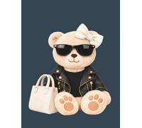 Cute Teddy Bear Notebook - Aesthetic School Journal for Kids & Teens, Minimal Navy Blue Writing Book: A simple, aesthetic notebook designed for everyday notes, journaling and school use.