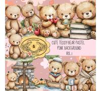 Cute Teddy Bear Pastel Pink Background Vol.1: 20 Sheets Double Sided, 8,5" x 8,5", Craft Paper Pad For Scrapbooking, PastelTeddy Bear Collection ... Supplies & Collage Art Craft Paper Project